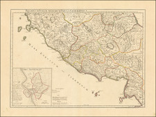 Northern Italy and Southern Italy Map By Philippe Buache
