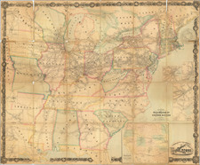 Taylor's New Railroad Map of the United States and Canadas
