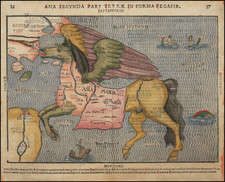 Asia Secunda Pars Terrae in Forma Pegasi [Asia in the Form of Pegasus] By Heinrich Bunting