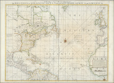 Atlantic Ocean, United States and North America Map By William Herbert