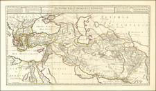 Balkans, Turkey, Central Asia & Caucasus, Middle East, Turkey & Asia Minor and Greece Map By Philippe Buache