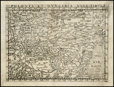 Poland, Hungary, Baltic Countries and Balkans Map By Giacomo Gastaldi