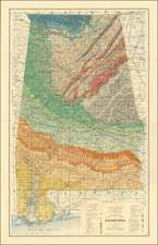 Alabama Map By Julius Bien & Co.