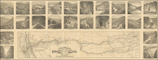 Midwest, Plains, Nebraska, Southwest, Colorado, Utah, Nevada, Rocky Mountains, Colorado, Utah, Wyoming and California Map By Central Pacific Railroad