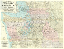 Anderson's Sectional Map of Western and Central Washington, U.S.A. . . . 1897 By O.P. Anderson Map & Blue Print Company