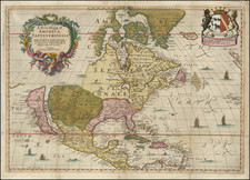 A New Mapp of America Septentrionale . . . 1669  [California shown as an island] By Richard Blome