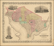 Mid-Atlantic Map By Joseph Hutchins Colton