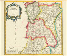 Portugal Map By Gilles Robert de Vaugondy