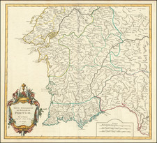 Portugal Map By Gilles Robert de Vaugondy