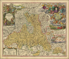 Austria Map By Johann Baptist Homann