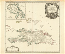 Caribbean and Martinique Map By Gilles Robert de Vaugondy