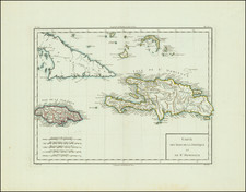 Carte Des Isles De La Jamaique et De St. Domingue