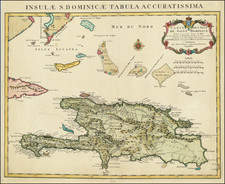 Hispaniola and Bahamas Map By Covens & Mortier