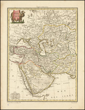 Russia, Middle East, Arabian Peninsula, Persia & Iraq and Russia in Asia Map By Conrad Malte-Brun