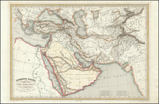 Middle East and Persia & Iraq Map By Charles V. Monin