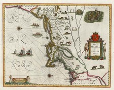 New England and Mid-Atlantic Map By Willem Janszoon Blaeu
