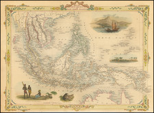 Southeast Asia, Philippines, Indonesia, Malaysia and Thailand, Cambodia, Vietnam Map By John Tallis