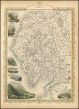 British Counties Map By John Tallis