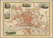 British Isles and British Counties Map By John Tallis