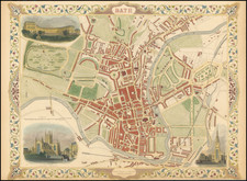 England and British Counties Map By John Tallis