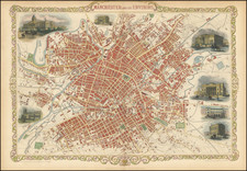 British Isles and British Counties Map By John Tallis