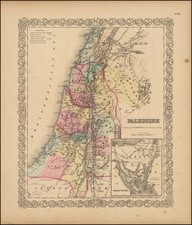 Holy Land Map By G.W.  & C.B. Colton