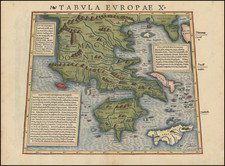 (First state!)  [Greece & Turkey]   Tabula Europae X By Sebastian Munster