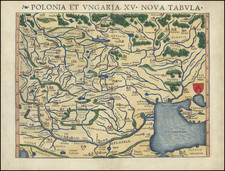 (First state!)  [ Poland, Hungary, Romania, Bulgaria, Ukraine, Serbia ]    Polonia Et Ungaria XV Nova Tabula By Sebastian Munster