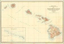 Map Of The Territory of Hawaii Compiled From data on file in the U.S. Coast and Geodetic Survey, Hydrographic Office: Hawaiian Government Surveys & other authentic Sources  . . . 1904 By U.S. General Land Office