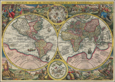 Orbis terrarum typus de integro multis in locis emendatus By Petrus Plancius