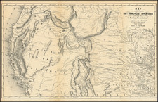 Map To Illustrate Capt. Bonneville's Adventures among the Rocky Mountains . . . 1850 By Joseph Hutchins Colton