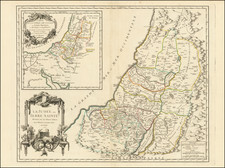 Holy Land Map By Gilles Robert de Vaugondy