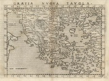 Europe, Balearic Islands and Greece Map By Girolamo Ruscelli