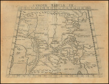 Balkans, Turkey and Greece Map By Girolamo Ruscelli