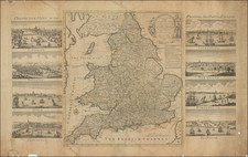 England Map By Emanuel Bowen / Richard Marshall