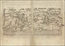 Holy Land Map By Francesco Berlinghieri / Pietro Vesconte / Marino Sanuto