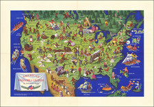 United States and Pictorial Maps Map By John Dukes McKee