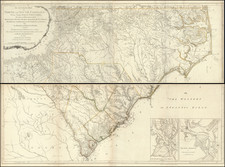 North Carolina and South Carolina Map By Henry Mouzon