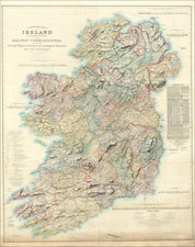 (First Large Scale Map of Ireland) A General Map of Ireland to Accompany the Report of the Railway Commissioners shewing the Principal Physical Features and Geological Structure of the Country. By Richard Griffith