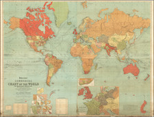 World Map By W. & A.K. Johnston