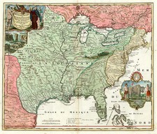 United States, South, Southeast and Midwest Map By Johann Baptist Homann