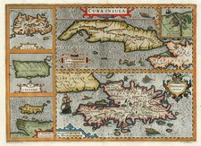 Caribbean Map By Jodocus Hondius - Mercator