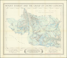(Second Map of Mount Everest Region) Mount Everest and the Group of Chomo Lungma