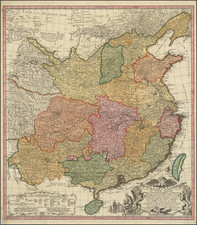 China Map By Johann Matthaus Haas / Homann Heirs