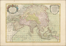 Asia Map By Louis Charles Desnos / Brion De La Tour