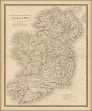 Ireland Map By Alexander Keith Johnston