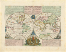 World and California as an Island Map By Henri Chatelain