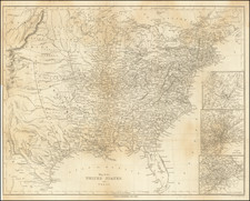United States and Texas Map By Harper & Brothers