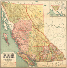 British Columbia Map By E.N. Moyer Company, Ltd