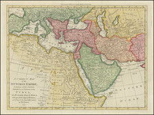 Turkey, Middle East, Persia & Iraq and Turkey & Asia Minor Map By Thomas Bowen